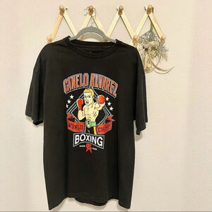 Saúl “Canelo” Álvarez Men Cartoon Black T-Shirt XL